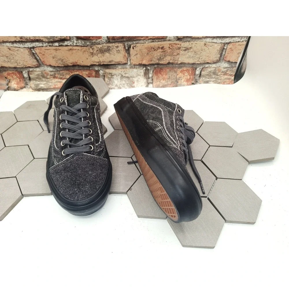 Vans x Quasi Skate Old Skool 2022 Asphalt Grey Washed Denim Look Black Men Sz 7 - Picture 10 of 12